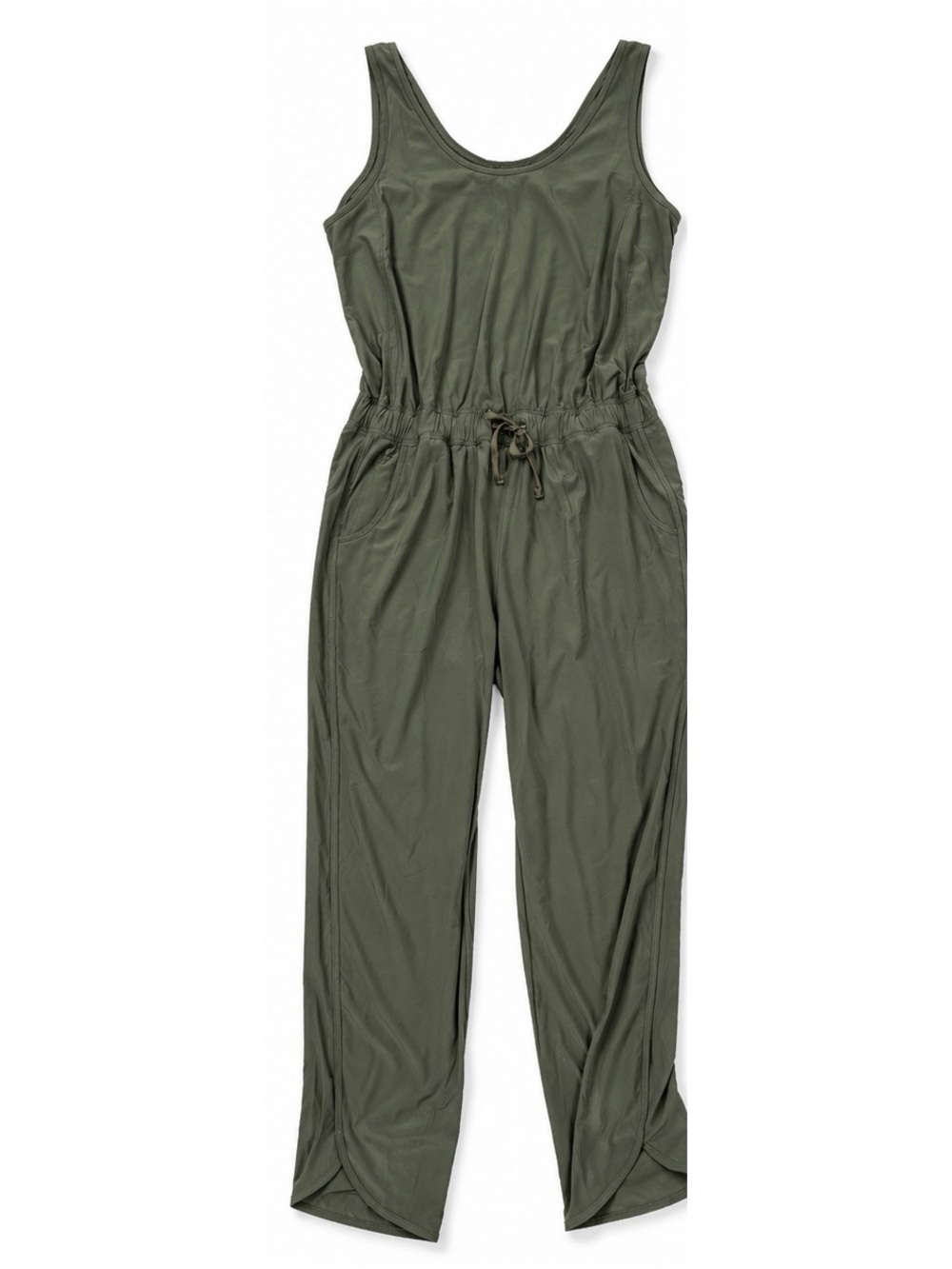 EUC Patagonia Olive Green Crossover Back Jumpsuit Romper XL